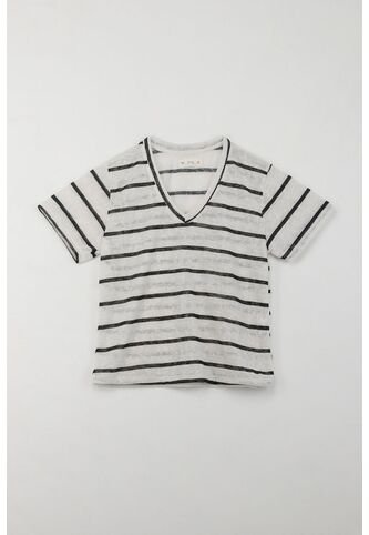 Tennis Camiseta Con Diseño Preteñido A Rayas Para Mujer Tennis