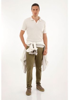 Tennis Camiseta Tejida Crudo Para Hombre