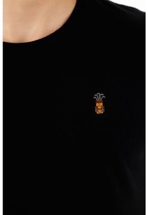 Camiseta Básica Negra Para Hombre