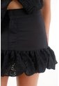 Tennis Falda Corta Con Detalle Tipo Globo Negra Para Mujer de Tennis
