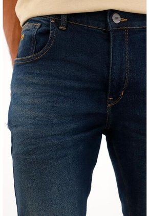 Tennis Jean Nudy Cinco Bolsillos Azul Oscuro Para Hombre