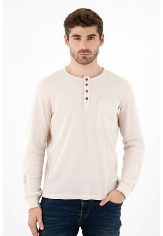 Buzo Crudo Con Bolsillo De Parche Para Hombre Tennis