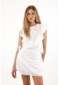 Tennis Camisa Manga Sisa Con Bolero Y Bordado Blanca Para Mujer de Tennis