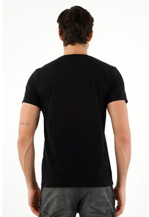 Camiseta Básica Negra Para Hombre