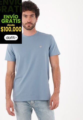 Tennis Camiseta Para Hombre De Algodón Azul Regular Con Icono De Raquetas Tennis
