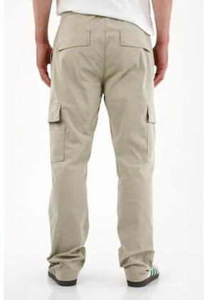 Tennis Pantalón En Dril Con Bolsillos Tipo Cargo Verde Para Hombre