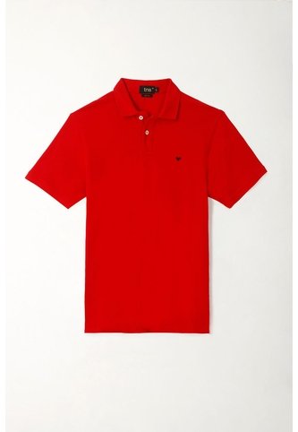 Tennis Polo Roja 100% Algodón Para Hombre Tennis