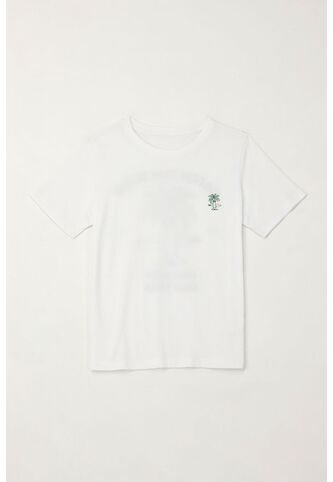 Camiseta Básica Con Estampado Blanca Para Niño Tennis