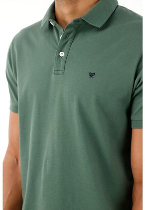 Polo Licrada Verde Para Hombre