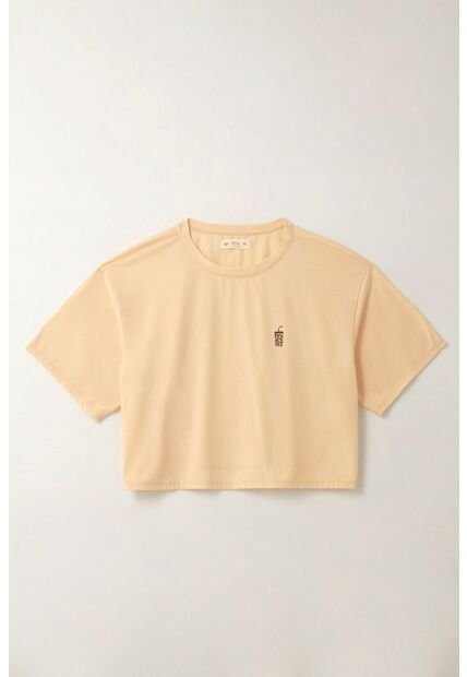 Tennis Camiseta Con Estampado En Punto Corazón Crudo Para Mujer