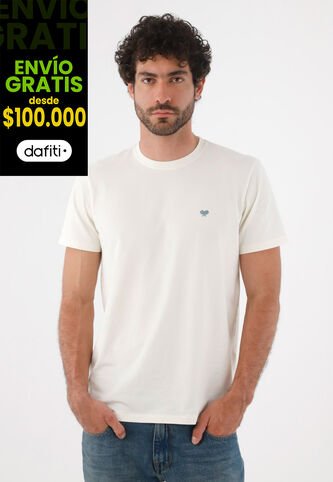 Tennis Camiseta Para Hombre De Algodón Blanca Regular Con Mini Raquetas En El Pecho Tennis