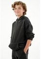 Buzo Tipo Hoodie Negro Para Niño de Tennis