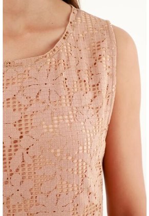 Vestido Recto Café Para Mujer