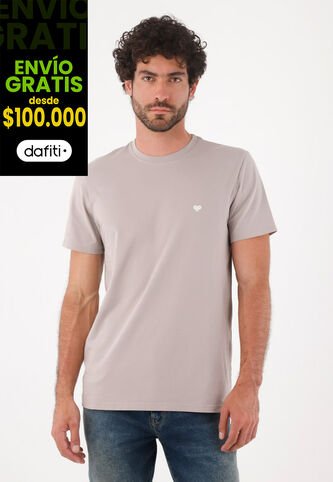 Tennis Camiseta Para Hombre En Algodón Gris Claro Corte Regular Con Raquetas Tennis