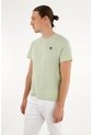 Tennis Camiseta Verde Estampada En Espalda Para Hombre de Tennis