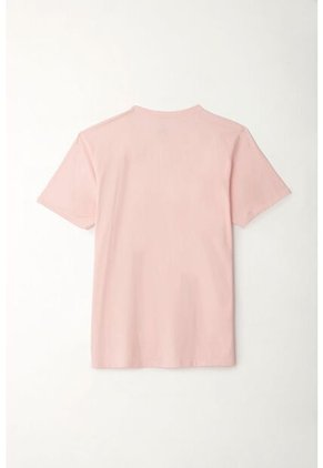 Camiseta Rosada Manga Corta Para Hombre