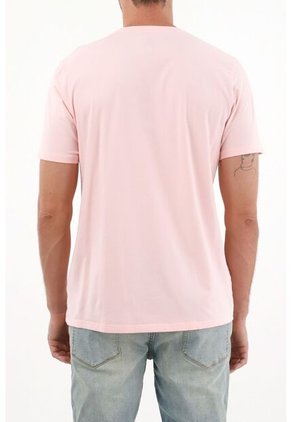 Camiseta Rosada Manga Corta Para Hombre