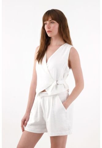 Tennis Chaleco Cruzado Crudo Para Mujer Tennis