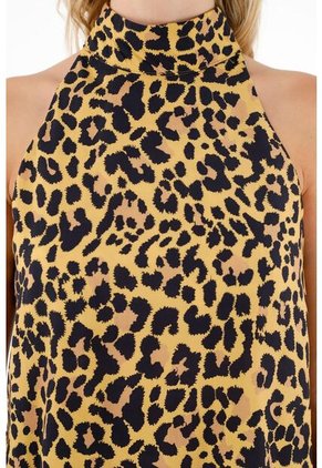 Tennis Camisa Con Diseño De Animal Print Para Mujer