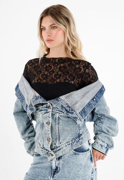 Chaqueta Multiestilo Azul Para Mujer