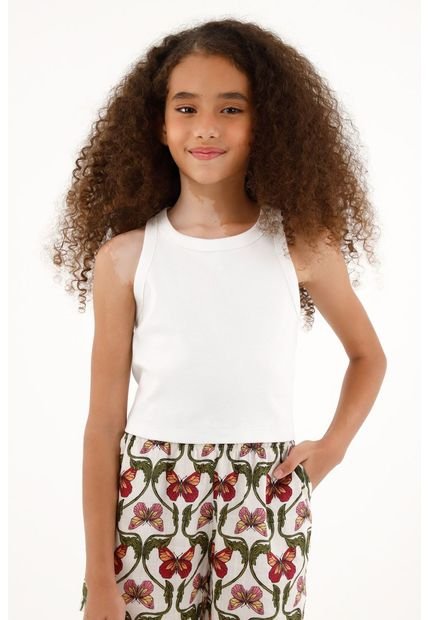 Camiseta Tipo Esqueleto Blanca Para Niña