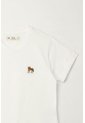 Camiseta Básica Manga Corta Crudo Para Niña de Tennis