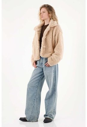 Tennis Chaqueta En Tela Afelpada Crudo Para Mujer