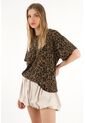Tennis Camiseta Oversized Estampado Animal Print Para Mujer de Tennis