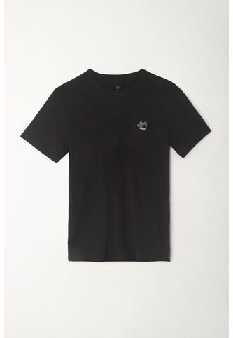 Tennis Camiseta Básica Con Mini Estampado Negra Para Hombre Tennis