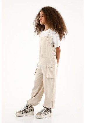 Overall Largo Color Crudo Para Niña