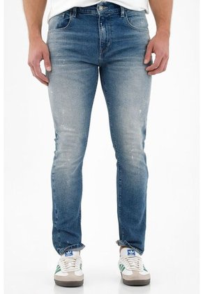 Tennis Jean Nudy Con Arrugas 3D Azul Para Hombre
