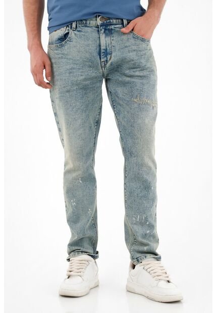 Tennis Jean Nudy Tono Claro Froster Azul Para Hombre