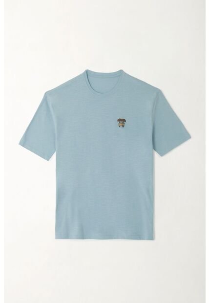 Tennis Camiseta En Jersey Flamé Azul Para Hombre