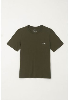 Camiseta Básica Con Estampado Verde Para Niño