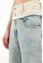 Tennis Jean Recto Con Corte Tejido Y Lurex En Pretina Para Mujer de Tennis