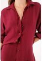 Tennis Camisa Relaxed Fit Con Textura Arrugada En Lyocell Vino Para Mujer de Tennis