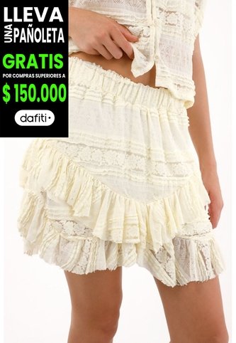 Tennis Falda Corta Con Boleros En Pico Cruda Para Mujer Tennis