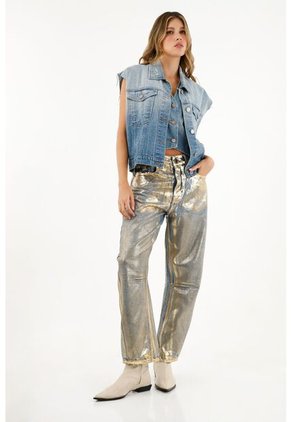 Tennis Chaleco Azul Con Apliques Brillantes Para Mujer