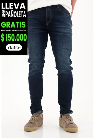 Tennis Jean Súper Skinny Cinco Bolsillos Azul Para Hombre Tennis