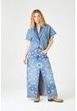 Tennis Falda Larga Con Estampado Paisley En Denim Para Mujer de Tennis