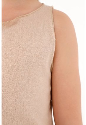 Camiseta Crudo Manga Sisa Para Niña