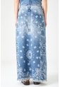 Tennis Falda Larga Con Estampado Paisley En Denim Para Mujer de Tennis