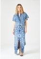 Tennis Falda Larga Con Estampado Paisley En Denim Para Mujer de Tennis