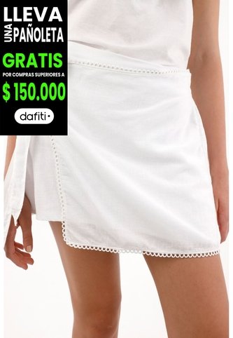 Tennis Falda Corta Con Diseño De Tapa Blanca Para Mujer Tennis