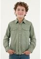 Camisa Verde Manga Larga Para Niño de Tennis