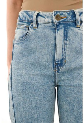 Tennis Jean Super Slim Tiro Medio Azul Para Mujer