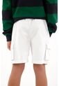 Bermuda Blanca Tipo Cargo Para Niño de Tennis