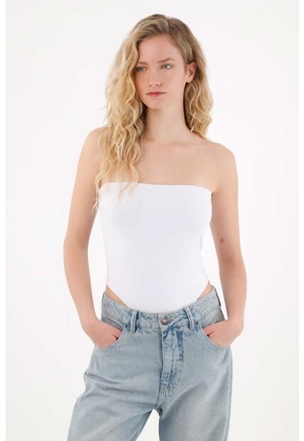 Tennis Body Strapless Blanco Para Mujer