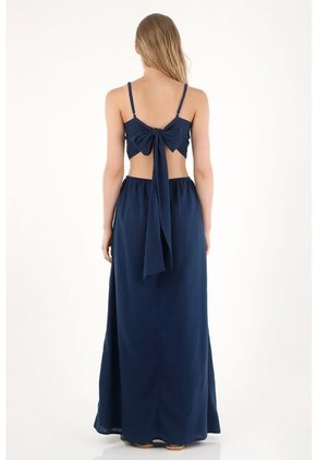 Tennis Vestido Largo Con Cut Out En Cintura Para Mujer