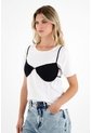 Tennis Top Negro Tejido Para Mujer de Tennis
